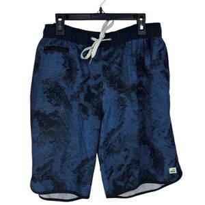 Vuori Banks Short Men’s Medium Blue & Black  Drawstring Lined Versatile